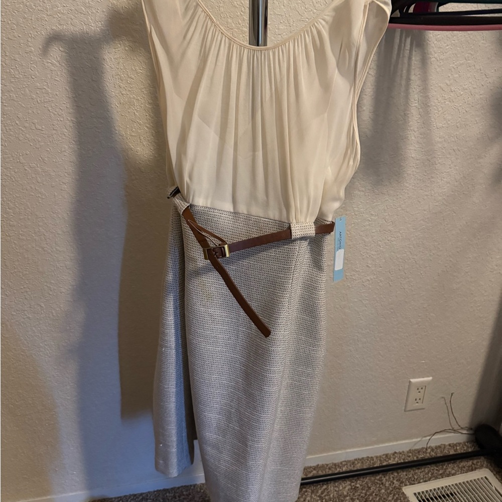 Antonio Melani chantilly belted dress.